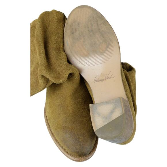 Patricia Nash Booties Raw Distressed Suede Monte Cognac Ankle Western Boots 7.5 - Picture 8 of 10
